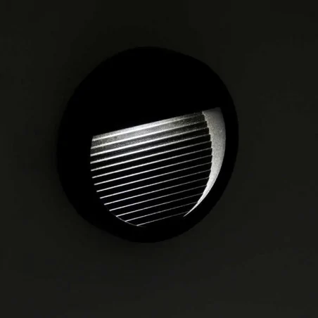 Oswietlenie-schodowe - oprawa schodowa natynkowa okrągła grafitowa 4000k 3w q8 313744 polux 