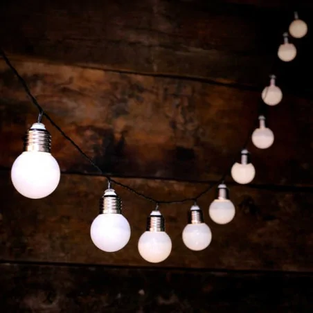 Swiecace-kule-i-girlandy - girlanda solarna led mleczna 3,8m 3000k ip44 milki led 309280 polux 