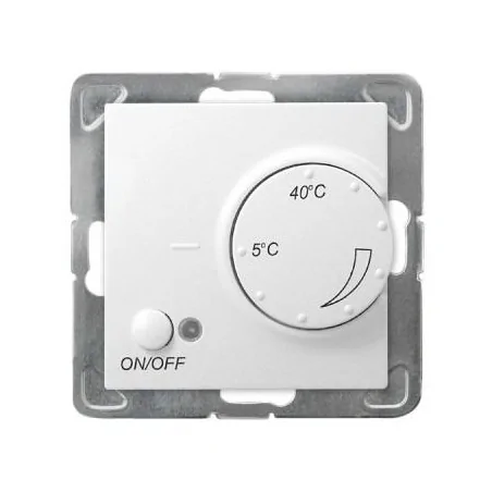 Regulatory-temperatury - biały regulator temperatury z czujnikiem napowietrznym rtp-1yn/m/00 impresja ospel 