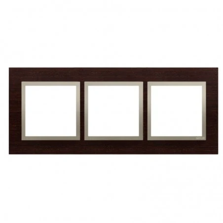 Ramki-potrojne - ramka potrójna drewniana złota drn3/85 simon 54 nature kontakt-simon 