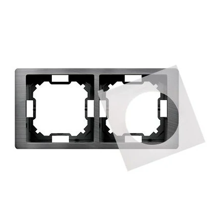 Ramki-podwojne - ramka podwójna ip44 tytanowa bmrc2b/052 simon basic neos kontakt-simon 