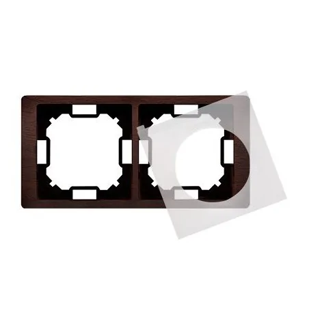 Ramki-podwojne - ramka podwójna ip44 mahoniowa bmrc2b/050 simon basic neos kontakt-simon 