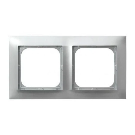 Ramki-podwojne - srebrna podwójna ramka r-2y/18 impresja ospel 