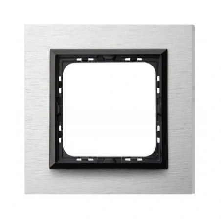 Ramki-pojedyncze - pojedyncza ramka szczotkowane aluminium r-1yac/62/25 impresja ospel 