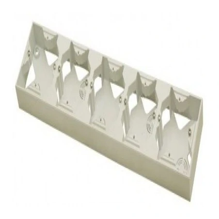 Puszki-natynkowe - puszka natynkowa ecru pięciokrotna pnp-5y/27 impresja ospel 