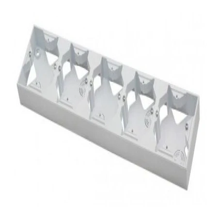 Puszki-natynkowe - pięciokrotna puszka natynkowa biała pnp-5y/00 impresja ospel 