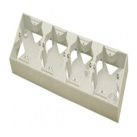 Puszki-natynkowe - poczwórna puszka natynkowa ecru pnp-4y/27 impresja ospel 