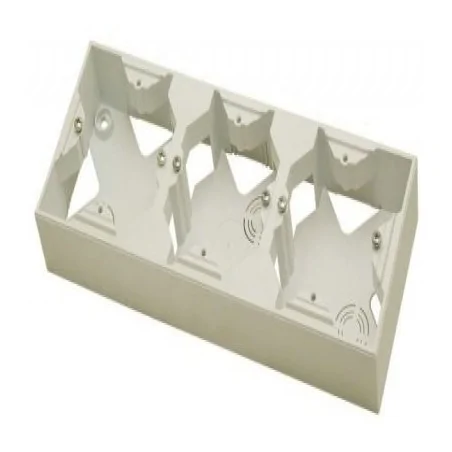 Puszki-natynkowe - potrójna ecru puszka natynkowa pnp-3y/27 impresja ospel 