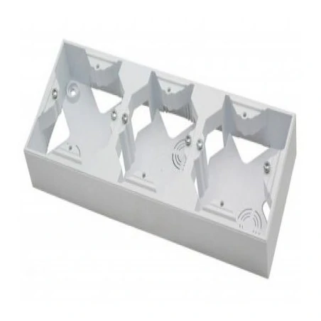 Puszki-natynkowe - potrójna biała puszka natynkowa pnp-3y/00 impresja ospel 