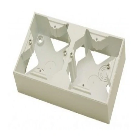 Puszki-natynkowe - puszka natynkowa ecru podwójna pnp-2y/27 impresja ospel 