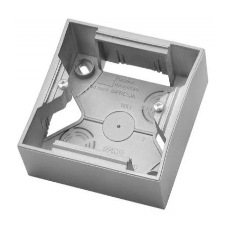 Puszki-natynkowe - srebrna puszka natynkowa pnp-1y/18 impresja ospel 