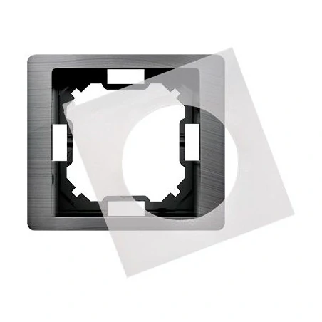 Ramki-pojedyncze - ramka pojedyncza ip44 tytanowa bmrc1b/052 simon basic neos kontakt-simon 