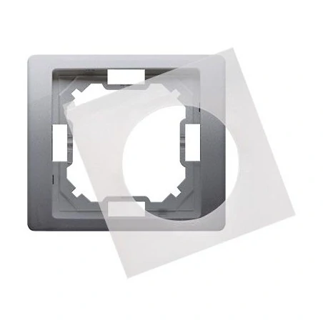 Ramki-pojedyncze - ramka hermetyczna pojedyncza ip44 inox bmrc1b/21 simon basic neos kontakt-simon 