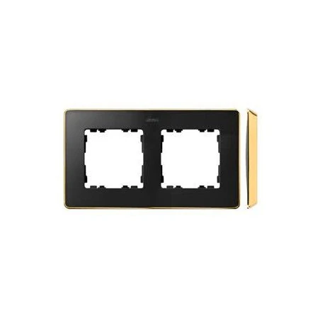 Ramki-podwojne - ramka podwójna grafitowa złota 8201620-242 simon 82 detail kontakt-simon 