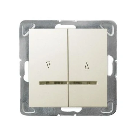 Wylaczniki-zaluzjowe - włącznik żaluzjowy ecru z podświetleniem łp-7ys/m/27 impresja ospel 