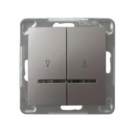 Wylaczniki-zaluzjowe - tytanowy włącznik żaluzjowy z podświetleniem łp-7ys/m/23 impresja ospel 