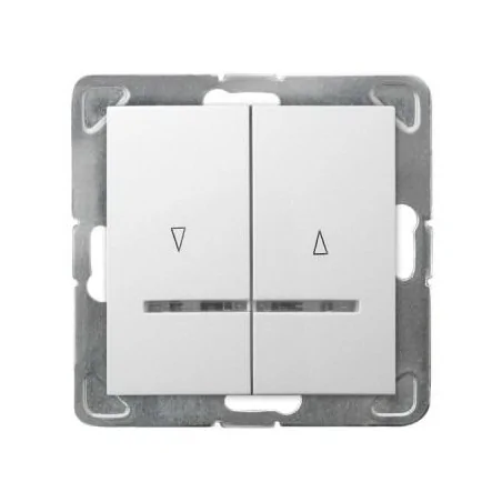 Wylaczniki-zaluzjowe - włącznik żaluzjowy biały z podświetleniem łp-7ys/m/00 impresja ospel 