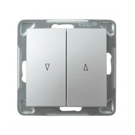 Wylaczniki-zaluzjowe - włącznik żaluzjowy srebrny łp-7y/m/18 impresja ospel 