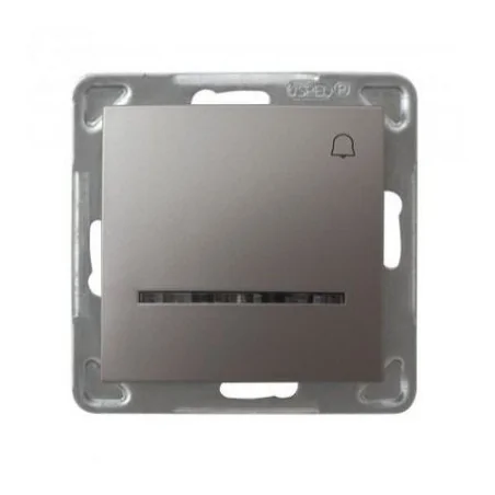 Wlaczniki-i-przyciski-dzwonkowe - przycisk dzwonkowy tytanowy z podświetleniem łp-6ys/m/23 impresja ospel 