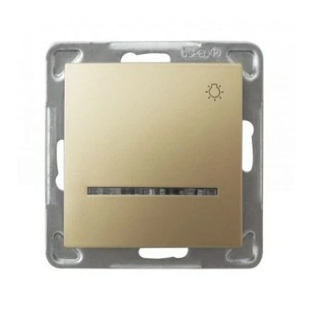 Wylaczniki-typu-swiatlo-zwierne - złoty włącznik światło zwierne z podświetleniem łp-5ys/m/28 impresja ospel 