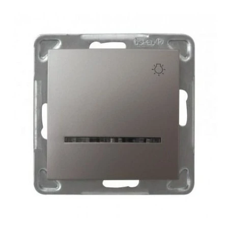 Wylaczniki-typu-swiatlo-zwierne - włącznik tytanowy zwierny światło z podświetleniem łp-5ys/m/23 impresja ospel 