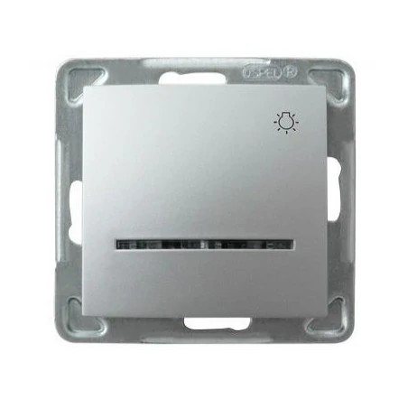 Wylaczniki-typu-swiatlo-zwierne - włącznik srebrny światło zwierne z podświetleniem łp-5ys/m/18 impresja ospel 