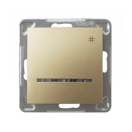 Wylaczniki-krzyzowe - złoty krzyżowy włącznik z podświetleniem łp-4ys/m/28 impresja ospel 