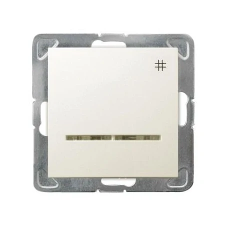 Wylaczniki-krzyzowe - włącznik ecru krzyżowy z podświetleniem łp-4ys/m/27 impresja ospel 