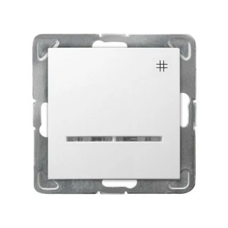 Wylaczniki-krzyzowe - krzyżowy biały włącznik z podświetleniem łp-4ys/m/00 impresja ospel 