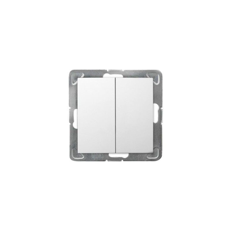  Dwugrupowy biały włącznik świecznikowy ŁP-2Y/m/00 IMPRESJA OSPEL 