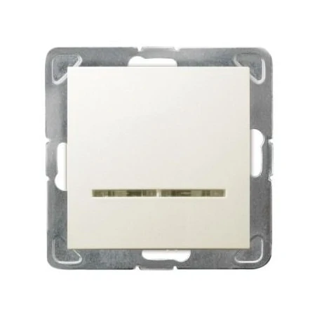 Wylaczniki-jednobiegunowe - jednobiegunowy włącznik ecru z podświetleniem łp-1ys/m/27 impresja ospel 