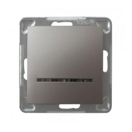 Wylaczniki-jednobiegunowe - tytanowy jednobiegunowy włącznik z podświetleniem łp-1ys/m/23 impresja ospel 