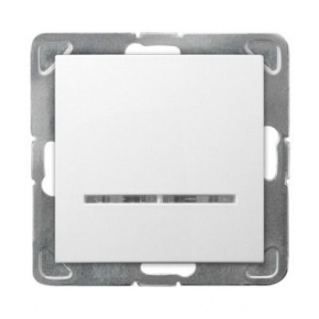  Biały włącznik jednobiegunowy z podświetleniem ŁP-1YS/m/00 IMPRESJA OSPEL 