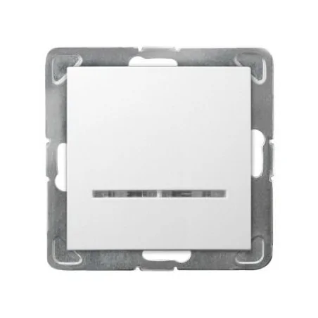 Wylaczniki-jednobiegunowe - biały włącznik jednobiegunowy z podświetleniem łp-1ys/m/00 impresja ospel 