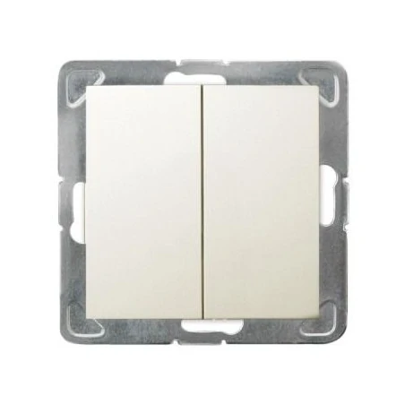 Wylaczniki-podwojne - włącznik ecru podwójny zwierny łp-17y/m/27 impresja ospel 