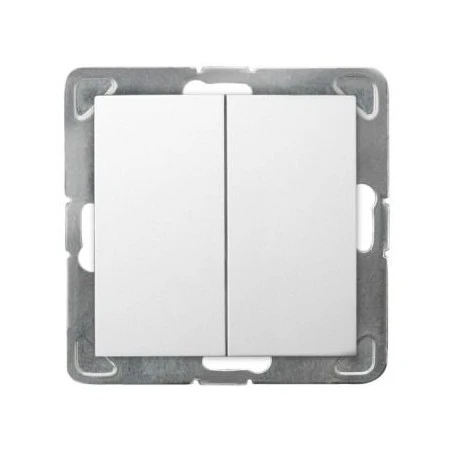 Wylaczniki-typu-swiatlo-zwierne - biały podwójny włącznik zwierny łp-17y/m/00 impresja ospel 