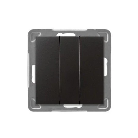 Wylaczniki-potrojne - włącznik antracytowy potrójny łp-13y/m/50 impresja ospel 
