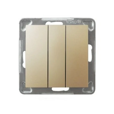 Wylaczniki-potrojne - potrójny złoty włącznik łp-13y/m/28 impresja ospel 