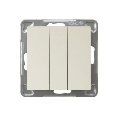 Wylaczniki-potrojne - włącznik ecru potrójny łp-13y/m/27 impresja ospel 
