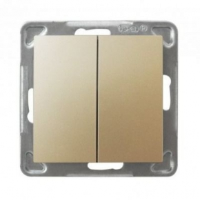  Podwójny złoty włącznik schodowy ŁP-10Y/m/28 IMPRESJA OSPEL 