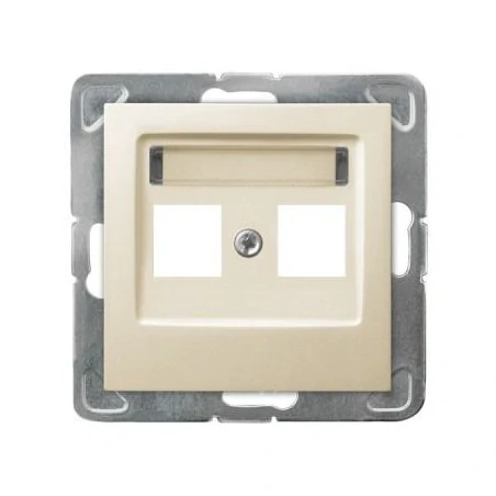 Pokrywy-do-gniazd - obudowa gniazda podwójnego ecru gpk-2y/p/27 impresja ospel 
