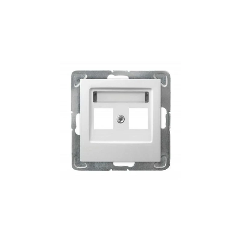 Pokrywy-do-gniazd - biała obudowa gniazda podwójnego keystone gpk-2y/p/00 impresja ospel firmy OSPEL 