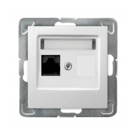 Gniazda-komputerowe - białe pojedyncze gniazdo komputerowe rj45 5e mmc gpk-1y/k/m/00 impresja ospel 