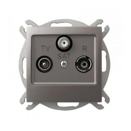 Gniazda-antenowe - tytanowe gniazdo przelotowe antenowe r-tv-sat 1,2db gpa-ysp/m/23 impresja ospel 