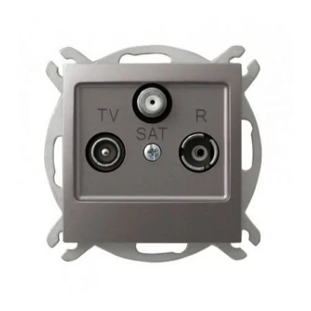 Gniazda-antenowe - tytanowe gniazdo antenowe końcowe r-tv-sat 1,5-2db gpa-ys/m/23 impresja ospel 