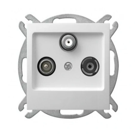 Gniazda-antenowe - białe gniazdo antenowe rtv-sat końcowe 1,5-2db gpa-ys/m/00 impresja ospel 