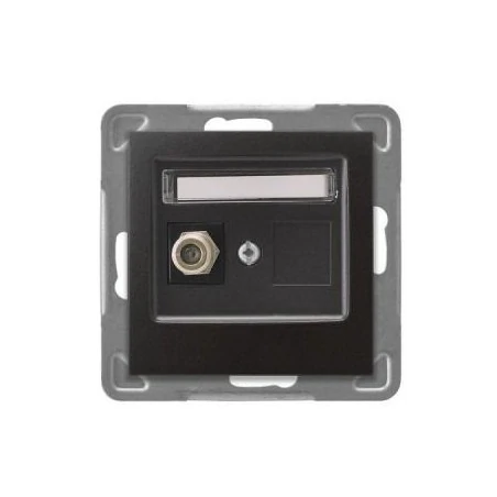 Gniazda-antenowe - antracytowe pojedyncze gniazdo antenowe typu f gpa-1yf/m/50 impresja ospel 