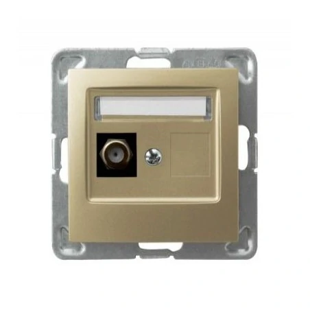 Gniazda-antenowe - złote pojedyncze gniazdo antenowe typu f gpa-1yf/m/28 impresja ospel 