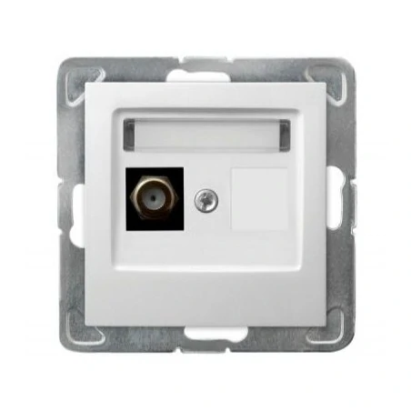 Gniazda-antenowe - białe pojedyncze gniazdo antenowe typu f gpa-1yf/m/00 impresja ospel 