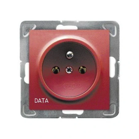 Gniazda-podwojne-podtynkowe - gniazdo elektryczne pojedyncze z uziemieniem data gp-1yzd/m/00 impresja ospel 